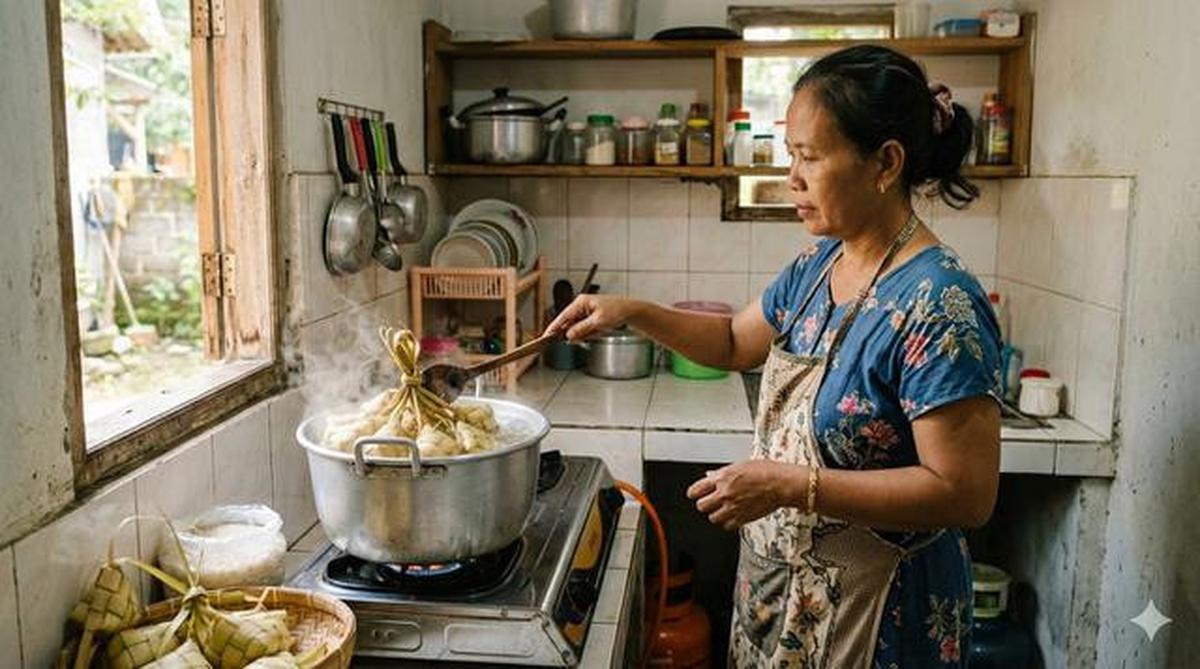 Trik Merebus Ketupat Super Cepat dan Hemat Gas, Hasil Pulen dan Awet Berhari-hari
