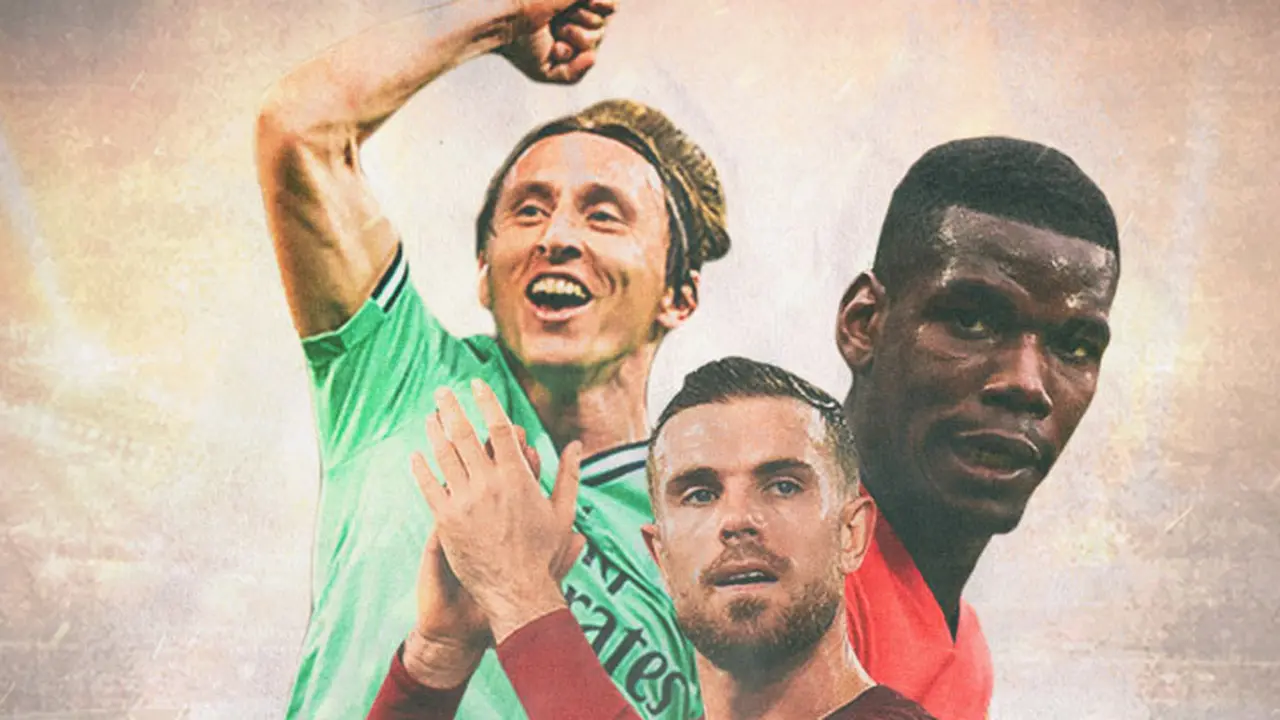 Ilustrasi Pemain - Luka Modric, Jordan Henderson, Paul Pogba