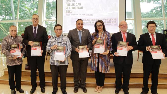 Peluncuran buku 'Presidensi Indonesia pada DK PBB Mei 2019' di Kemenlu, Jakarta, Jumat (16/8/2019). (Liputan6.com/Kemlu RI)