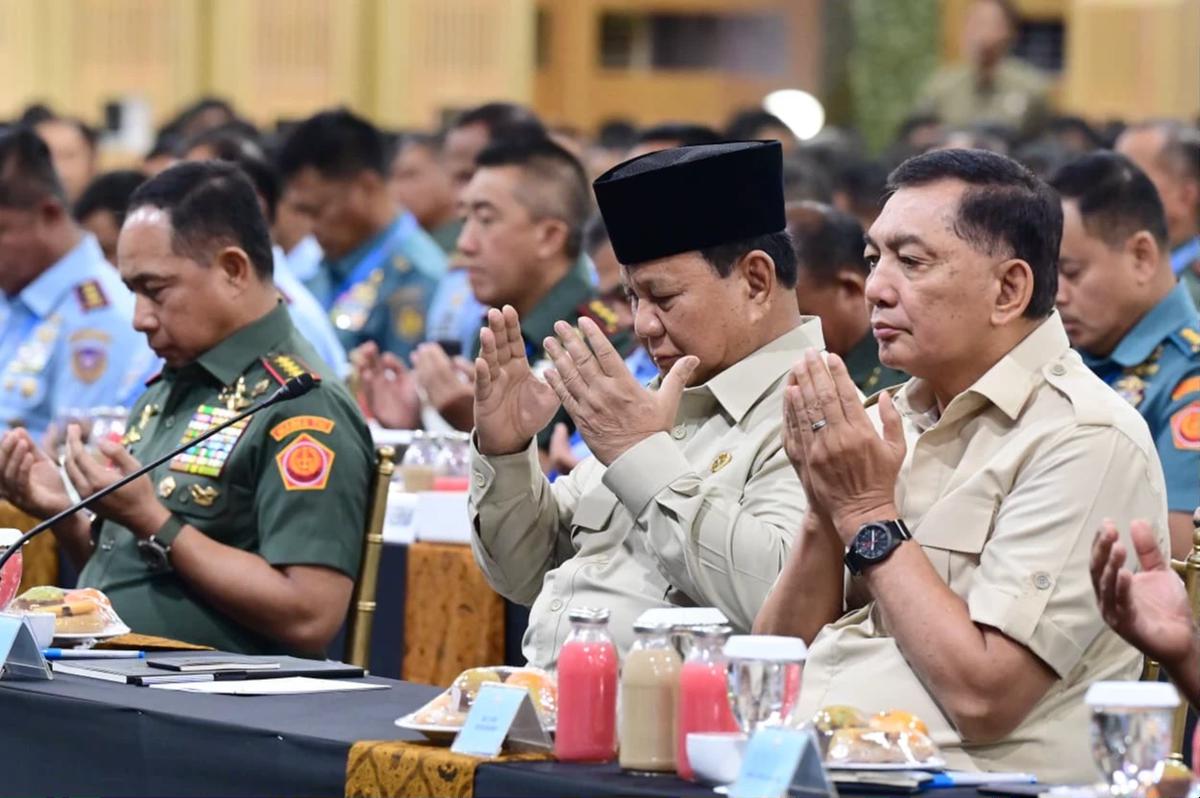 Prabowo Beri Taklimat ke 1.500 Komandan TNI di Bogor