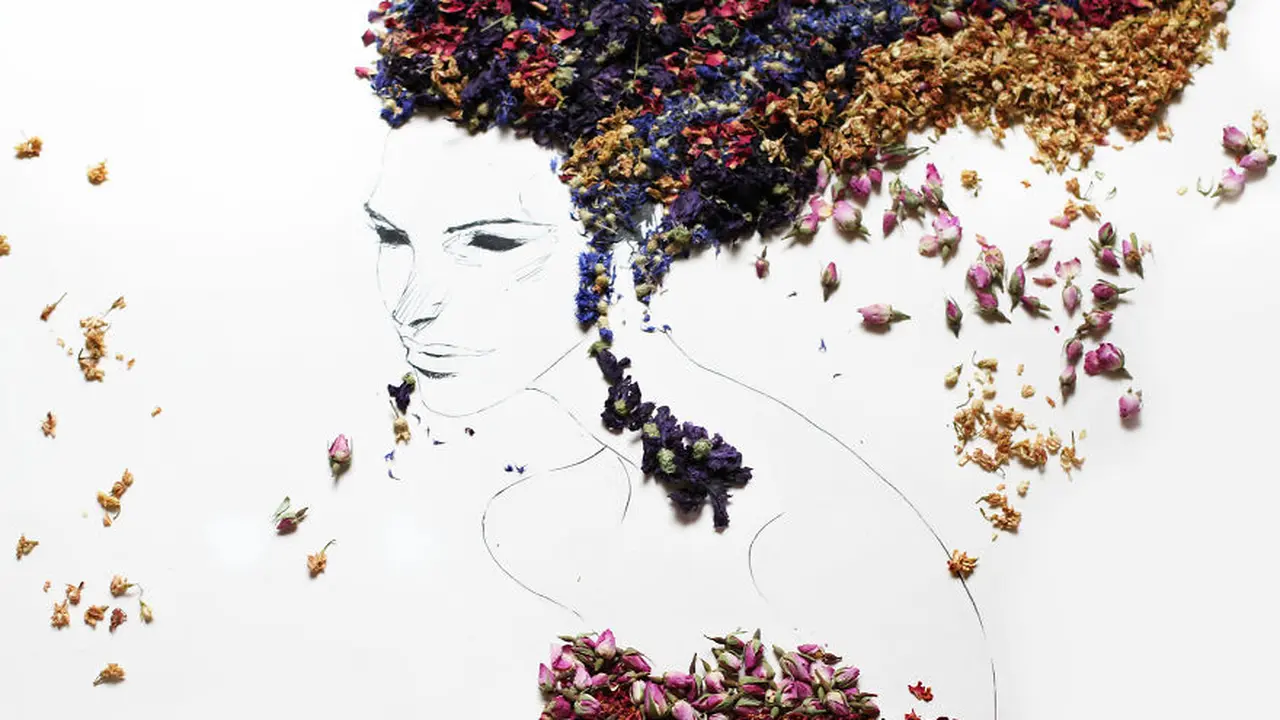 Lukisan dari Daun Herbal