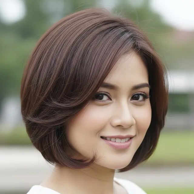 Model Rambut Wanita Pendek (Image by Gemini AI)