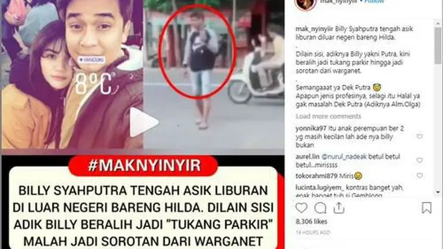 Adik Billy Syahputra disebut-sebut sebagai tukang parkir (Instagram/ @mak_nyinyir)