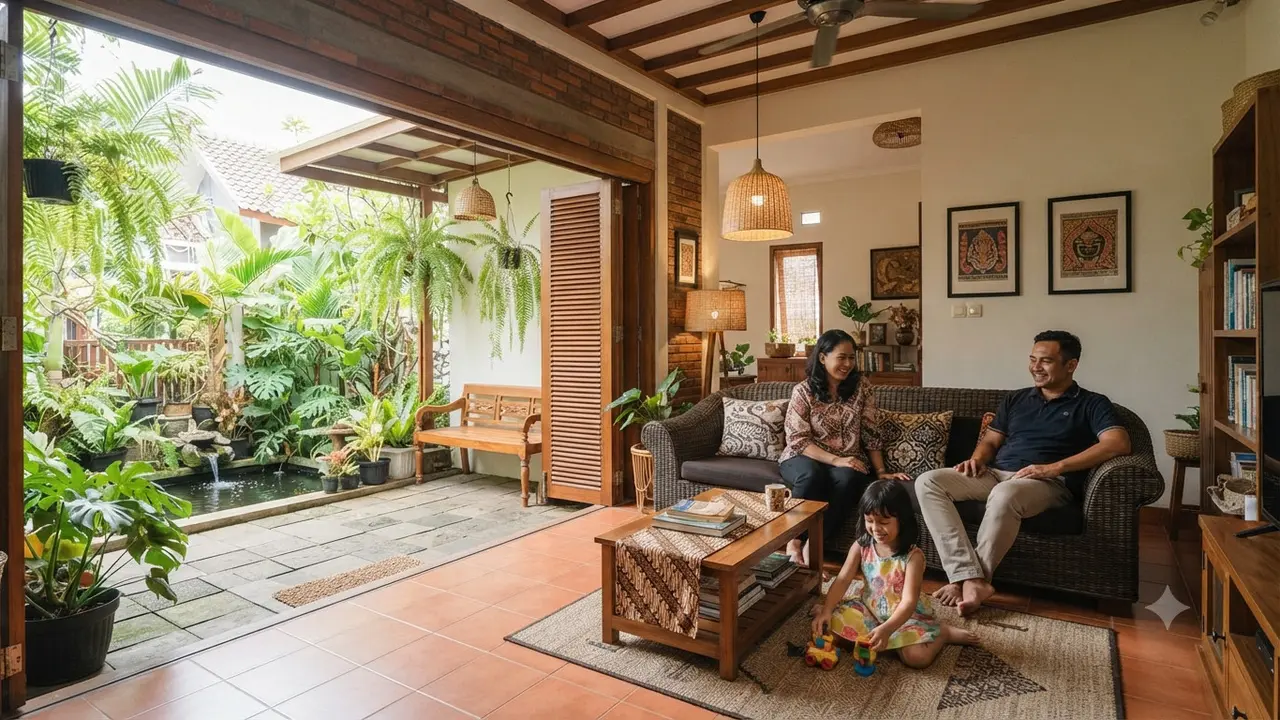 Rumah dengan Half Outdoor Living Room sebagai Tren Baru untuk Iklim Tropis