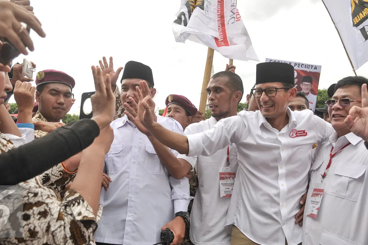 Anies-Sandi Gelar Kampanye Akbar di Lapangan Banteng