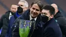 Sementara tiga gelar Supercoppa Italiana diraih Simone Inzaghi bersama Inter Milan juga secara berurutan yaitu pada edisi 2021, 2022 dan 2023. (AFP/Miguel Medina)