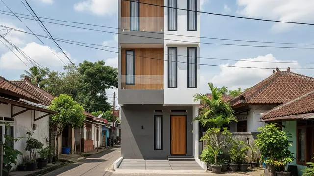 Rumah Mungil Lebar 3 Meter Tapi Elegan