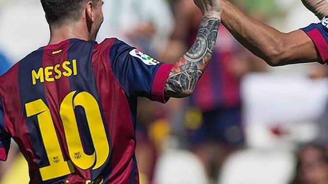 Rahasia di Balik 5 Tato  pada Tubuh Lionel Messi Spanyol 