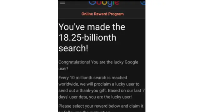 Email Google palsu, di mana pengguna seolah mendapat email dari Google tetapi berisi penipuan belaka.