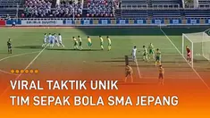 Tim sepak bola SMA ini punya cara unik saat tendangan bebas.