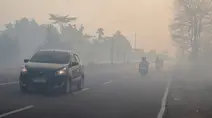 Kabut Asap Karhutla Selimuti Palangka Raya