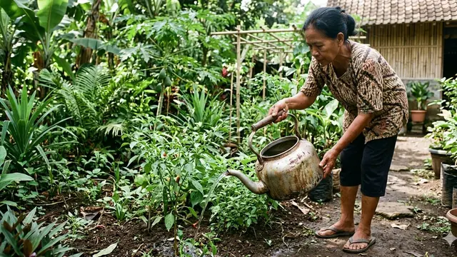Barang Bekas Dapur yang Bisa Jadi Alat Penyiram Tanaman (Foto: Gemini AI)