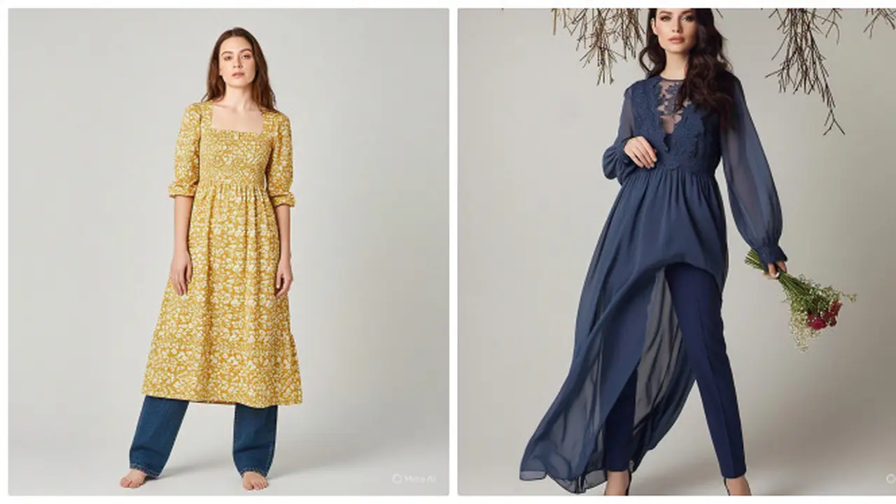9 Inspirasi Padu Padan Dress dan Celana Panjang