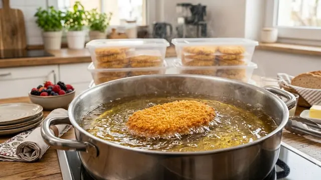 Ilustrasi katsu dada ayam fillet