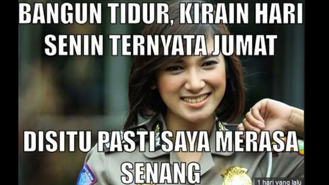 Senyumnya Bikin Adem Kayak Ubin Masjid, Ini Meme Polwan Cantik