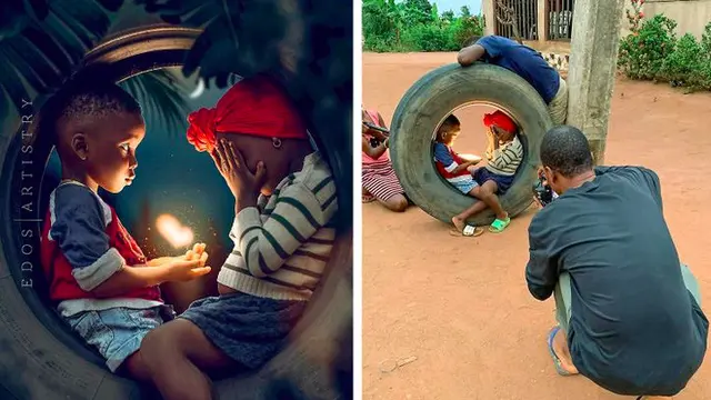 foto keren dengan manfaatkan bedan sederhana