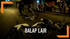 Polrestro Tangerang Kota merazia puluhan pelaku balap liar. Beberapa pembalap berusaha kabur dari sergapan petugas. Petugas polisi mele[askan tembakan peringatan kepada pelaku balap yang berusaha kabur.