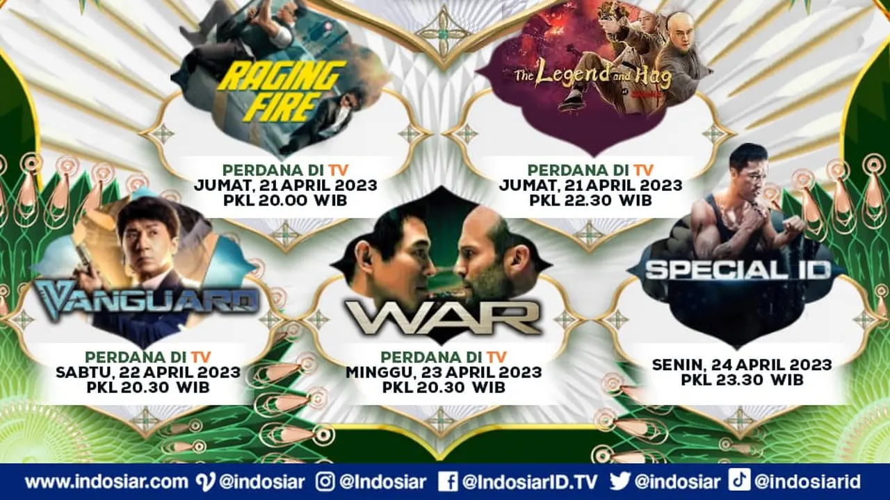 Mega Film Asia Lebaran Penuh Berkah Indosiar hadirkan Jackie Chan, Jet Li hingga Donnie Yen (Foto: Indosiar)