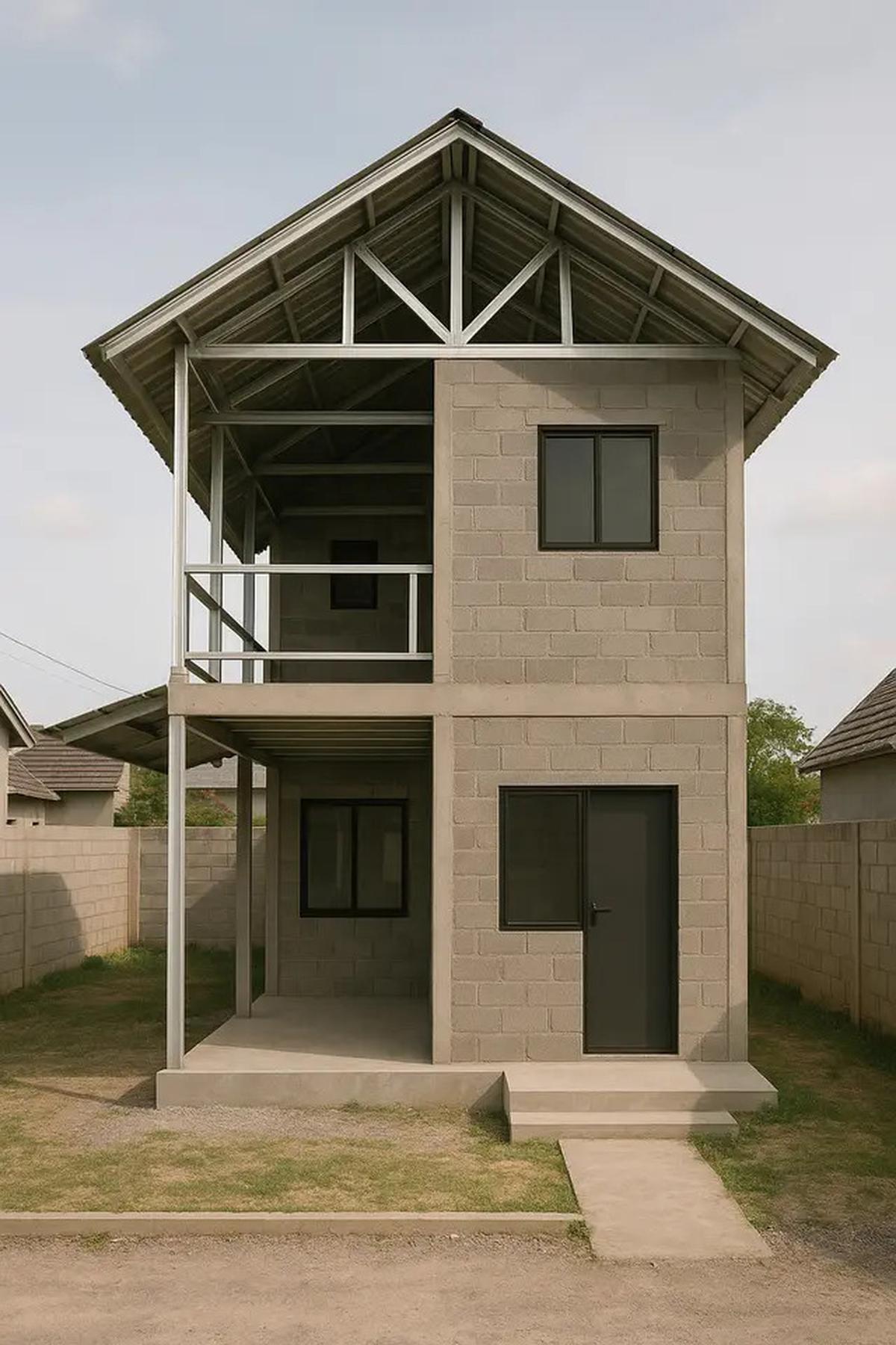 8 Desain Rumah Minimalis dari Batako dan Baja Ringan yang Kokoh &amp; Murah di 2025