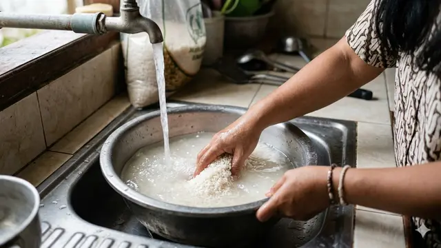 Cara Memasak Nasi ala Orang Desa (Foto: Gemini AI)