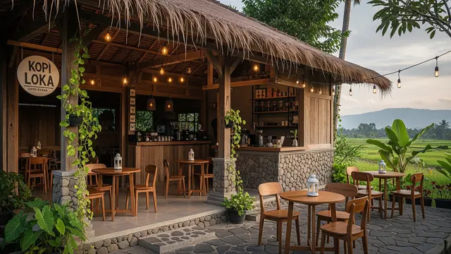 Ide Warung Kopi Kecil dengan Suasana Alami/Gemini AI