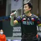 Bertanding di Palma Indoor Stadium, Suncheon, Kamis (7/4), Shesar Hiren Rhustavito,  berhasil mengalahkan wakil India, Lakshya Sen, dua gim langsung 22-20, 21-9 pada Korea Terbuka 2022. (PBSI).