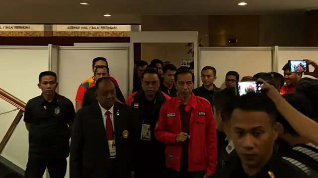 Jokowi Pantau Perjuangan Atlet Taekwondo di Asian Games 2018
