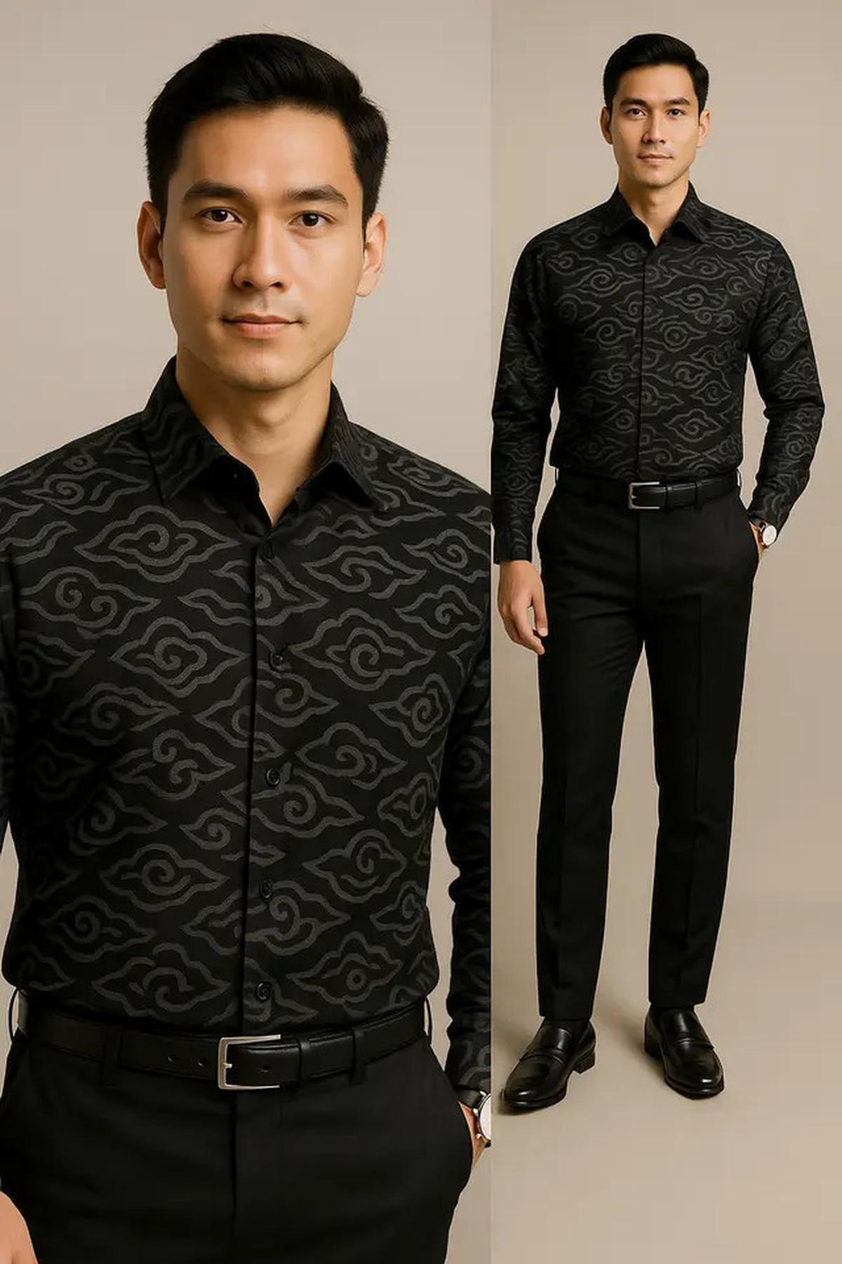 10 Model Baju Batik Pria Kombinasi Hitam, Ini Padu Padan yang Bikin Kamu Tampil Keren saat Kondangan