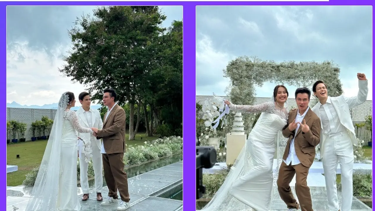 Baim Wong hadiri acara pernikahan artis Malaysia Dini Schatzmann dan Janna Nick (Foto: Instagram baimwong)