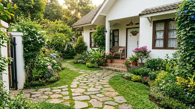 Inspirasi Halaman Rumah Bergaya Cottage yang Mudah Ditiru
