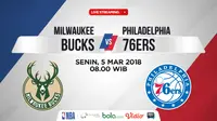 Jadwal NBA, Milwaukee Bucks Vs Philadelphia 76ers. (Bola.com/Dody Iryawan)