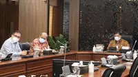 Pertemuan Tim Mitigasi IDI yang dipimpin M Adib Khumaidi dengan Menteri Koordinator Bidang Perekonomian Airlangga Hartarto di Kantor Koordinator Bidang Perekonomian, Jakarta awal pekan ini, ditulis Rabu (23/9/2020). (Tim Mitigasi IDI)