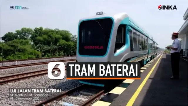 VIDEO: Melihat Uji Coba Tram Baterai Buatan Indonesia