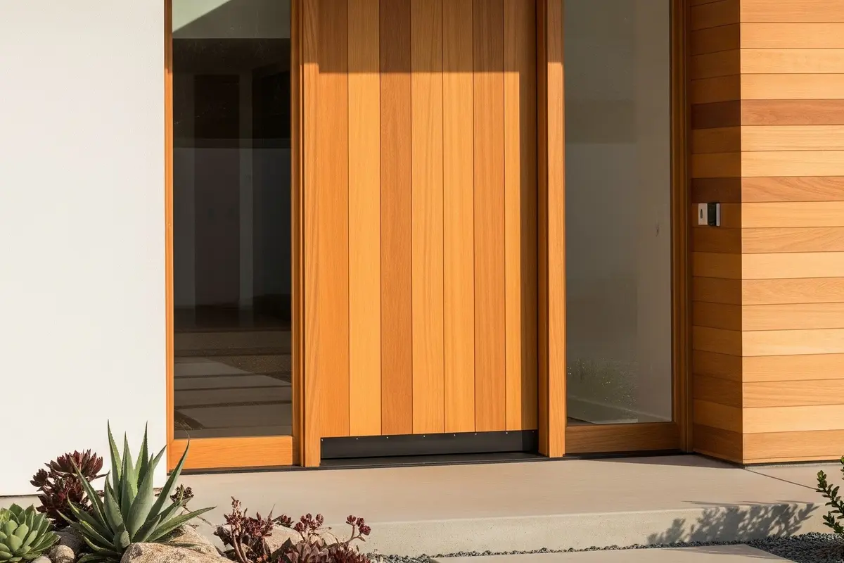 Gambar Rumah Minimalis dengan Pintu Anti Ular yang Estetik (Image by Gemini AI)