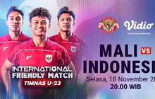 Nonton Timnas U-23 Friendly Match: Mali vs Indonesia, Live Eksklusif di Vidio