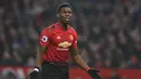 Sejak Solksjaer datang, Pogba berkontribusi atas 56,5% gol Man United. Alhasil ia digadangakn menjadi salah satu pemain terbaik Premier League musim ini. (AFP/Oli Scarff)