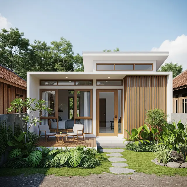 Rumah Semi Permanen 5x6 di Kampung (Gemini AI)