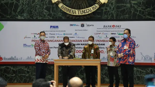 Bank DKI Pimpin Sindikasi Kredit & Pembiayaan Rp4 Triliun ke PNM Sasar Usaha Ultra Mikro