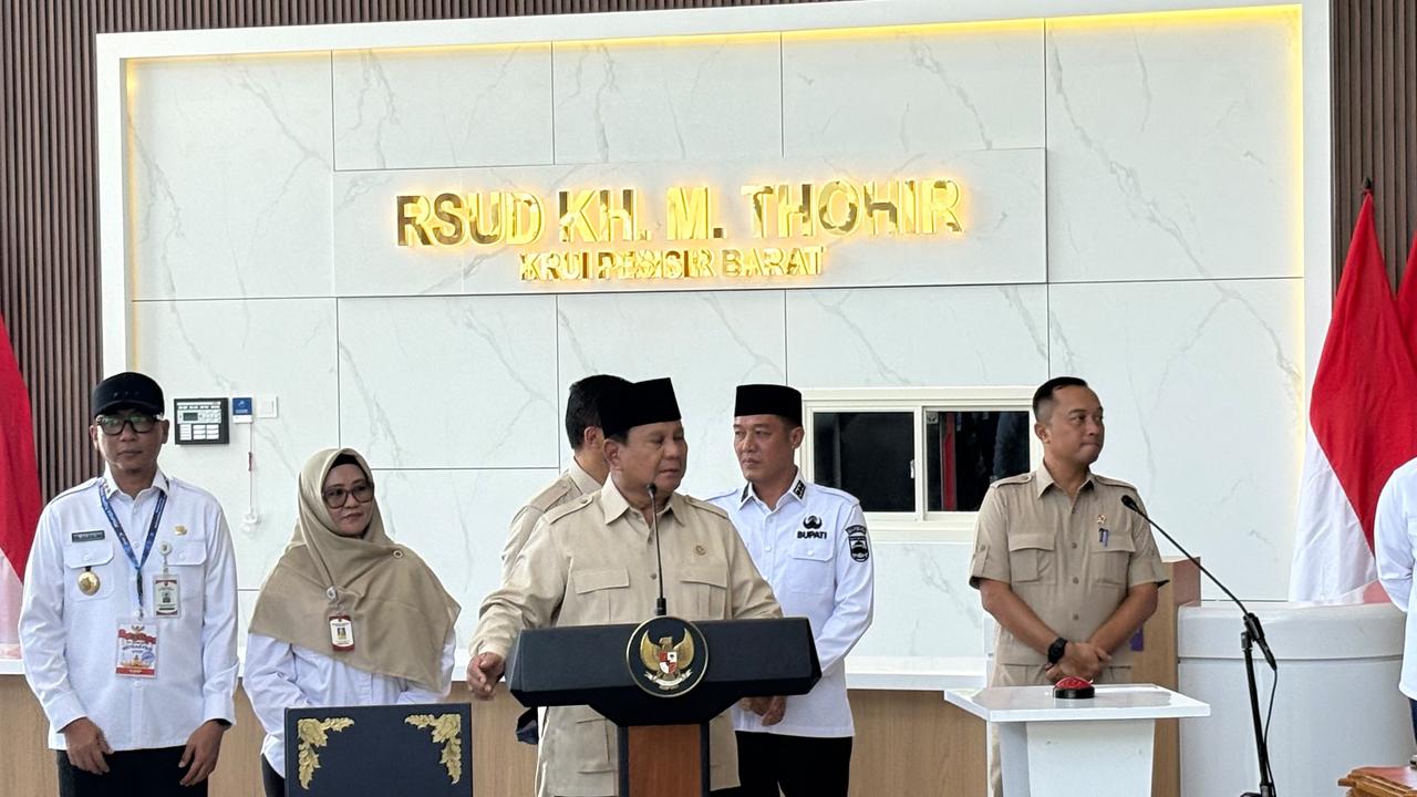 Prabowo Resmikan RSUD di Krui, Cerita soal Ibu Hendak Melahirkan Meninggal Menuju Rumah Sakit