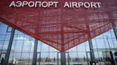 Arsitektur Bandara Saransk di Saransk, Rusia, Kamis (3/5). Bandara Saransk siap menyambut Piala Dunia 2018. (Mladen ANTONOV/AFP)