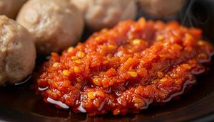 Ilustrasi Sambal Bakso. (Gemini AI)