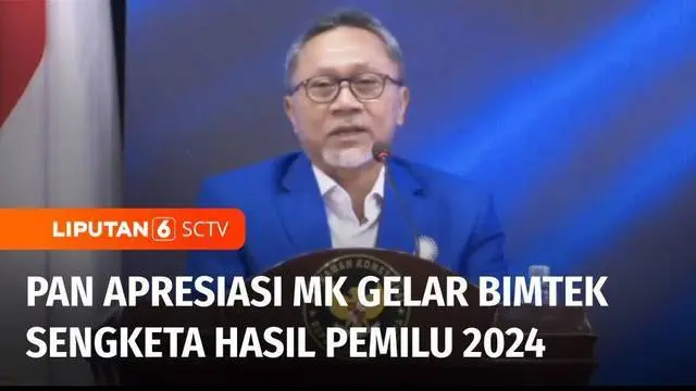 VIDEO: PAN Anggap Penting dan Apresiasi MK yang Berikan Bimtek Sengketa Hasil Pemilu 2024