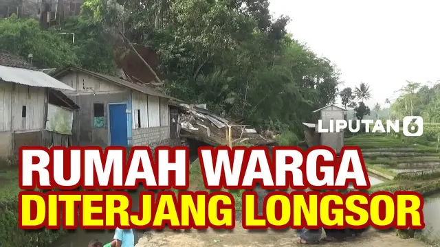 VIDEO: Detik-Detik Warga Saksikan Rumahnya Ambruk Diterjang Longsor