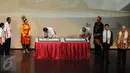 Penandatangan untuk peresmian Rumah Sakit Indonesia di Gaza, Jakarta, Sabtu (9/1/2016). MER-C berkomitmen untuk terus berkarya untuk bangsa dan negara. (Liputan6.com/Helmi Afandi)
