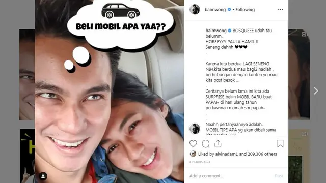 Baim Wong dan Paula Verhoeven