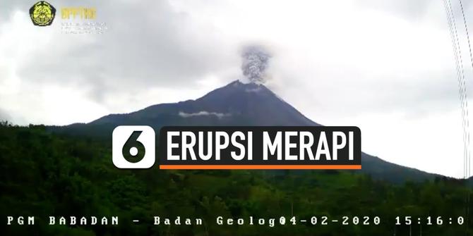 VIDEO: Erupsi Gunung Merapi, Tinggi Kolom Abu 3.000 Meter