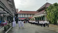 Lomba upacara di Rutan Pondok Bambu memperingati Hari Kartini (Liputan6.com/ Nanda Perdana Putra)