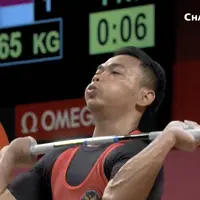 Eko Yuli Irawan meraih medali perak di Olimpiade Tokyo 2020 (tangkapan layar Vidio.com)