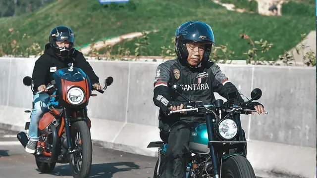 Potret Serunya Gading Marten Naik Moge Keliling IKN Bareng Jokowi dan Para Selebriti
