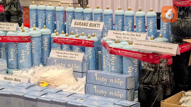 BPOM Amankan Produk Gas Tertawa Baby Whip Mengandung Dinitrogen Monoksida yang Kerap Disalahgunakan